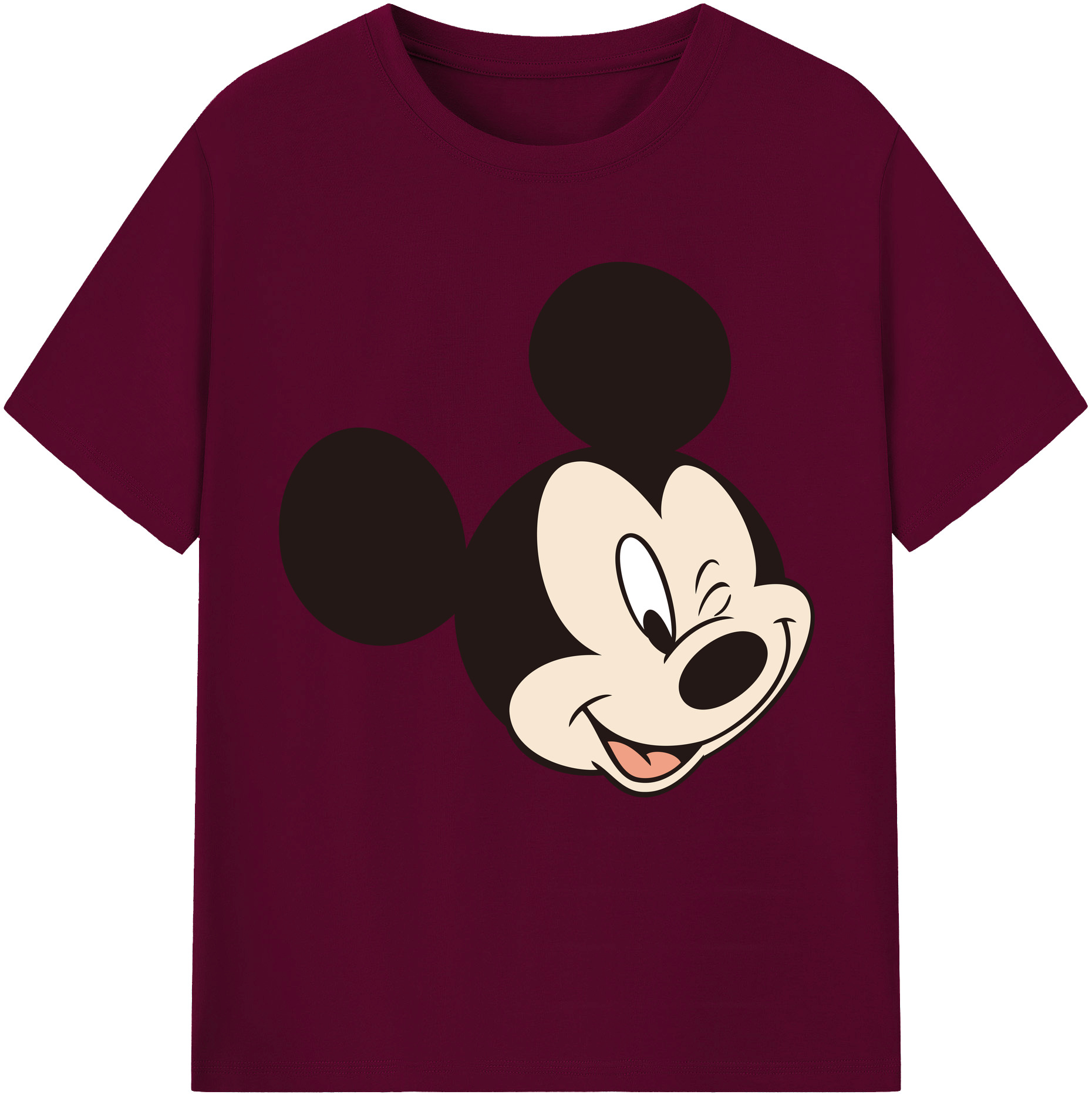 （画像用） ミッキーマウス Mickey Mouse レディースカジュアルプリントTシャツ（綿100％）